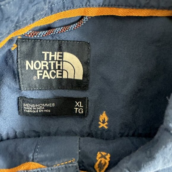 The North Face Baytrail Mens Size XL Blue Short Sleeve Button Up Campfire Shirt - Picture 10 of 10